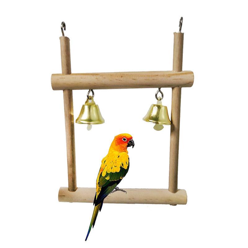 Rustic Wood Perch Stand For Birds - PawNexa