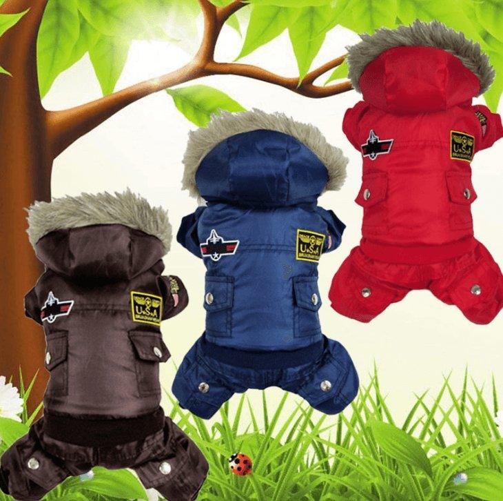 Air Force Inspired Four-Legged Pet Suit - Stylish Autumn And Winter Coats For Dogs - PawNexa